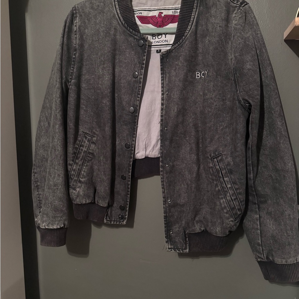 BOY London Gray Jacket with Red Logo